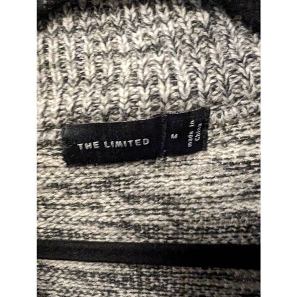 The Limited Women's Short Sleeve Gray Shimmer Sweater Button Down Cardigan Women - Picture 3 of 6